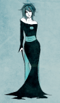    black_squiddle_dress monochrome rose_lalonde runesby solo 