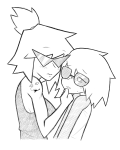  2025 alternate_hair blush catcow-draws clockwork_orange crying dave_strider dirk_strider fullres grayscale incest monochrome red_baseball_tee redrom rule63 shipping stridercest strong_tanktop 