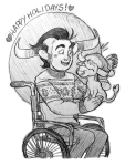  babelstrudel grayscale heart holidaystuck lusus tavros_nitram tinkerbull wheelchair 