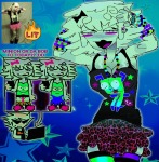 2023 blush bonerfan3000 broken_source computer crossover dirk_strider fashion fullres image_manipulation invader_zim meme minions parody phone roxy_lalonde skulls spongebob_squarepants stars strong_tanktop text