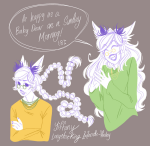 2020 animal_ears blueey-jayzilla candy_timeline glasses_added homestuck^2 non_canon_design speech_bubble text word_balloon yiffany_longstocking_lalonde_harley