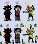 ! 2014 blood comic dancestors dream_ghost drug_use fire fullres image_manipulation jaggy_lines kanaya_maryam karkat_vantas meme mituna_captor sailorbeefcake scribble_mode snoop_dogg starter_outfit