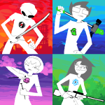  alexa-b beta_kids dave_strider hunting_rifle jade_harley john_egbert katana knitting_needles land_of_frost_and_frogs land_of_heat_and_clockwork land_of_light_and_rain land_of_wind_and_shade pogo_hammer rose_lalonde starter_outfit 