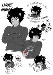  2025 arms_crossed art_dump blood clubs crying dave_strider diamond fullres grayscale heart highlight_color karkat_vantas language:korean lineart monochrome sketch spade text tiniming66 word_balloon 