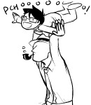  2011 carrying dad fullres grayscale john_egbert lineart pipe smoking starter_outfit t1mco text 