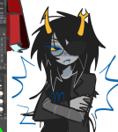  2026 arms_crossed art_program_in_frame artificial_limb eyepatch fullres solo starter_outfit vriska_serket zuki.awu 