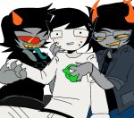  2025 artificial_limb bluesclues blush con_heir fullres illegal_vriska jaggy_lines john_egbert multishipping redrom sanestartistt scourge_sisters shipping starter_outfit sweat terezi_pyrope vriska_serket 
