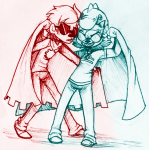  8-xenon-8 coolkids dave_strider dragon_cape godtier knight limited_palette redrom shipping terezi_pyrope time_aspect 