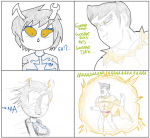  2026 anonymous_artist aranea_serket aspect_powers blush comic crossover dancestors dragon_ball fullres godtier hope_aspect jake_english mindfang_dress musclestuck no_glasses nsfw_source page pastiche strife text 