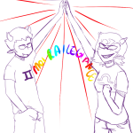  2013 blind_love blush fullres highlight_color lineart monochrome offendedzacharie palerom shipping sollux_captor starter_outfit terezi_pyrope text 