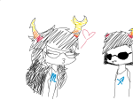  doodleordie dr_kittay equius_zahhak fullres heart neigh8ors redrom shipping sketch starter_outfit vriska_serket 