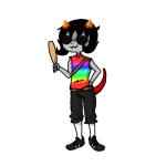  2012 babinani consorts cosplay crocodiles crossover fullres glasses_added jaggy_lines nepeta_leijon no_hat rainbow solo team_fortress_2 troll_tail weapon 