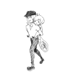  beverage bro carrying dave_strider grayscale no_glasses noreum 