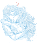  2012 blush con_heir dovetalemay fullres heart hug john_egbert kiss monochrome redrom shipping vriska_serket 