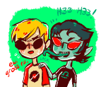  abnest animated chibi coolkids dave_strider licking red_baseball_tee redrom request shipping terezi_pyrope 
