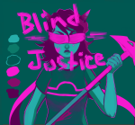  blindfold dragonhead_cane limited_palette request solo stareatnight terezi_pyrope 