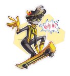  2017 dancestors fullres kerkikerk mituna_captor no_hat skateboard solo starter_outfit word_balloon 