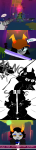  2017 alternia blood city comic dagmars dead decapitation fantroll fullres green_moon gun hiveswap microphone silhouette starter_outfit tasseled_sword tegiri_kalbur text trees 