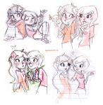 alcohol aradia_megido art_dump back_to_back diamond null_and_void palerom request roxy_lalonde shipping sketch skulls soohee starter_outfit 