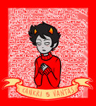  2015 banner blush dancestors dream_ghost fullres kankri_vantas robictheescapist solo starter_outfit text valentinestuck zodiac_symbol 