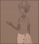 2012 fullres kanaya_maryam monochrome sepia solo starcicle starter_outfit