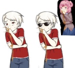  2025 crossover dave_strider doki_doki_literature_club fullres image_manipulation native_source no_glasses peteronmypan66 solo vomit 