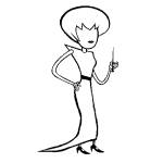  2012 alpha_rose fullres grayscale image_manipulation jaggy_lines knitting_needles monochrome solo sprite_mode starter_outfit yorsh 