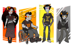  2026 andreolamuller aradia_megido blush fashion freckles fullres image_manipulation karkat_vantas plushie sitting sollux_captor sufferer_necklace tavros_nitram text wheelchair 