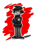  2018 arms_crossed blush fullres karkat_vantas kerkikerk solo starter_outfit wonk 