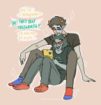  2016 ace_attorney bees blind_love diamond fullres gaming jaggy_lines nintendo palerom pinkadillydoo shipping sitting sollux_captor starter_outfit terezi_pyrope text word_balloon 