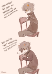  2013 comic fullres heart ikimaru karkat_vantas profile sitting solo starter_outfit text 