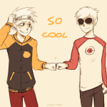  crossover dave_strider fistbump ikimaru red_baseball_tee request soul_eater 