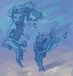  2011 eridan_ampora feferi_peixes fullres monochrome no_glasses starter_outfit underwater zeb-the-bro 