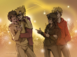  akitsu-47 aspect_hoodie dave_strider dirk_strider heart_aspect hope_aspect hug jade_harley jake_english multishipping pumpkin_patch redrom shipping space_aspect spacetime time_aspect 
