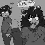  2024 ? dancestors dream_ghost fullres grayscale kankri_vantas meulin_leijon meulin_rouge skyzahhak starter_outfit text word_balloon 