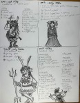  2026 alternate_hair aradia_megido body_hair casual chubstuck dead_aradia fashion feferi_peixes formal fullres grayscale lineart monochrome psidon's_entente scoundrellyfeline sketch stars tavros_nitram text vriska_serket 