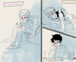  alpha_kids bed beverage book comic deleted_source dirk_strider illness jake_english jane_crocker limited_palette lineart my-friend-the-frog no_glasses pumpkin_patch roxy_lalonde shipping typo 
