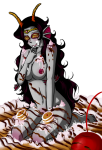  2011 barefoot cake feferi_peixes food fullres kneeling no_shirt nsfw_source nudity pride sitting solo transparent 