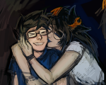  2025 breath_aspect chomplicated con_heir fairy_dress fullres godtier heir john_egbert kiss redrom shipping vriska_serket 