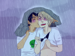  blush dirk_strider jake_english kiss my-friend-the-frog pumpkin_patch rain redrom shipping starter_outfit 
