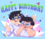  2023 blush bubblybluejellyfish chubstuck fullres happy_birthday_message jane_crocker john_egbert starter_outfit text 