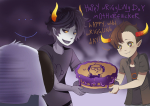  ... 2012 cake food fullres_export_attempted gamzee_makara happy_birthday_message jin-nyeh starter_outfit tavros_nitram text 