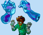   chouettechouette high_angle john_egbert remote_ghost_gauntlets solo wise_guy_slime_suit 