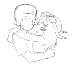 2026 andrew_hussie deejeverlasting fullres grayscale highlight_color humanized jaggy_lines lineart maplehoof monochrome native_source redrom ship_name_needed shipping sketch weird_infatuation_with_horses
