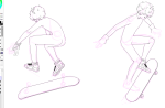  dancestors deleted_source loki mituna_captor no_hat skateboard sketch solo wip 