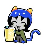  2025 beverage cat_hat chibi fullres nepeta_leijon ploquo solo starter_outfit 