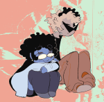  2024 alternate_hair body_modification casual dirk_strider fashion fullres jane_crocker miel128 monochrome portalship redrom shipping sitting 