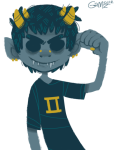  blind_sollux body_modification harshwhimsy limited_palette sollux_captor solo 