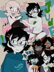 ! ... 2023 aradia_megido blush breath_aspect breathalyzer casual dogtier emoticon flutterfan2007 fullres godtier heir jade_harley john_egbert june_egbert karkat_vantas redrom roxy_lalonde shipping sitting starter_outfit text transtuck word_balloon