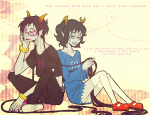  2013 aranea_serket body_modification dancestors dream_ghost gillfronds heart meenah_peixes mizu3d redrom sitting starter_outfit styling_hair sufferer_necklace text 